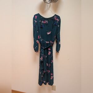 Floral Teal Maxi Dress